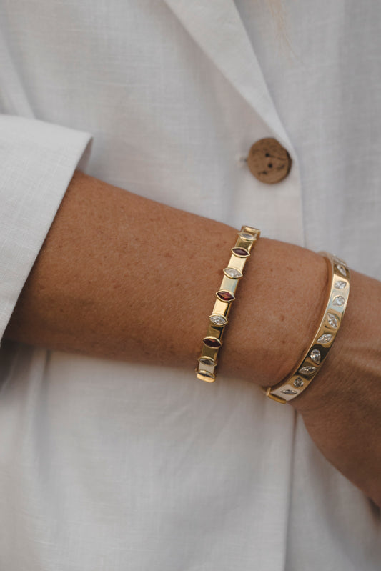 The Emilia Bangle in Ruby