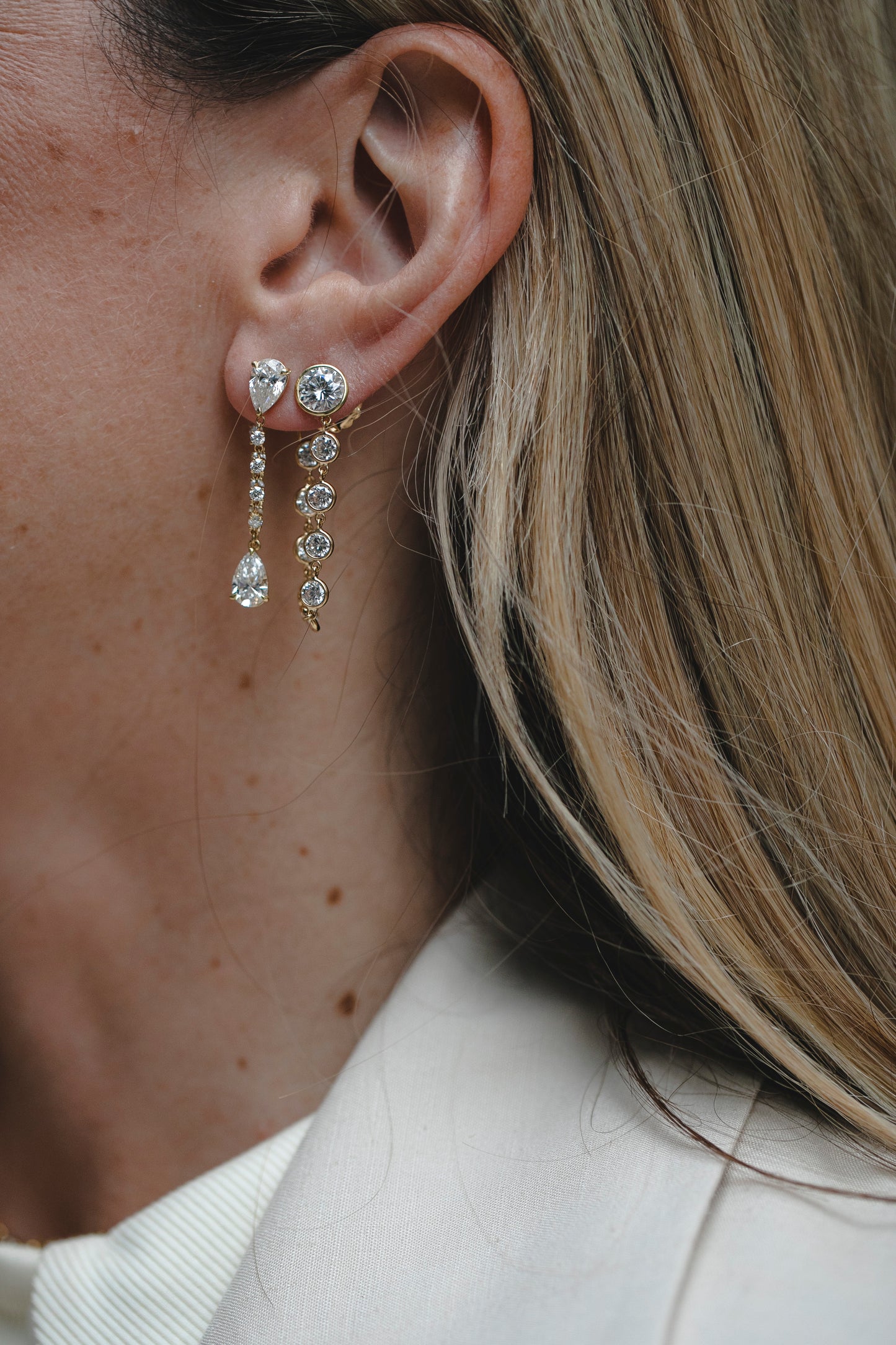Radiant Round Drop Earrings