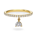 The Heart Charm Pavé Ring
