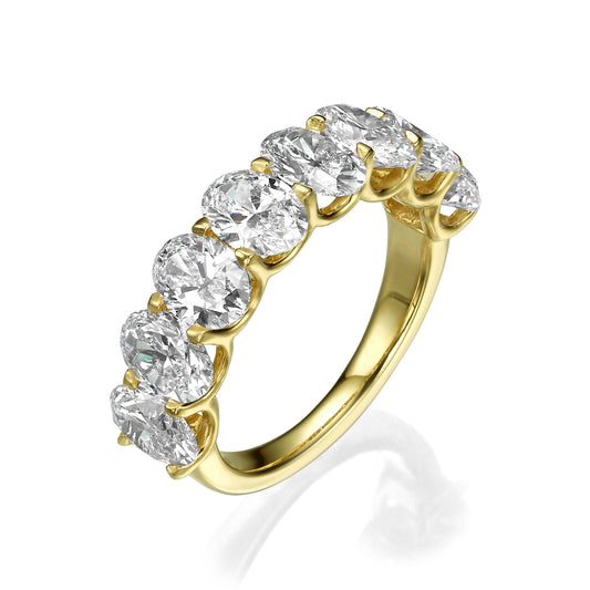 Oval Half Eternity Band