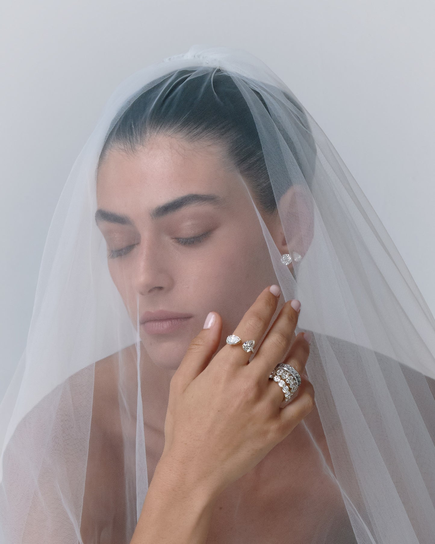 Oval Half Eternity Band
