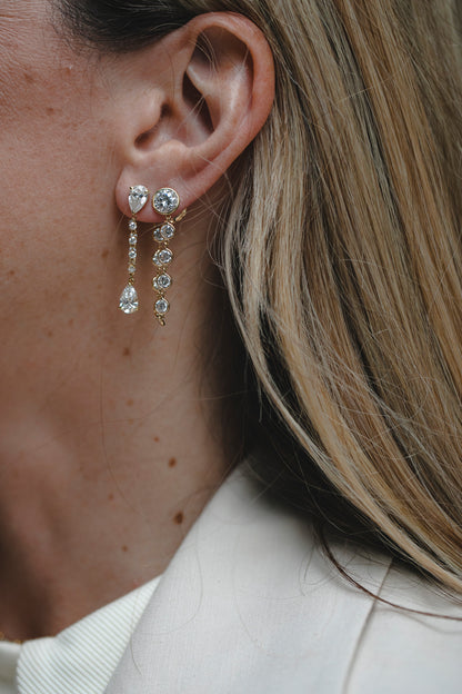 Radiant Round Drop Earrings