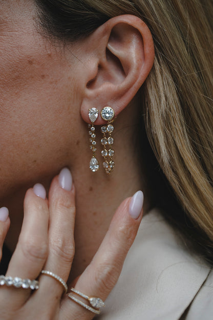 Chandelier Pear-Shape Drop Earrings
