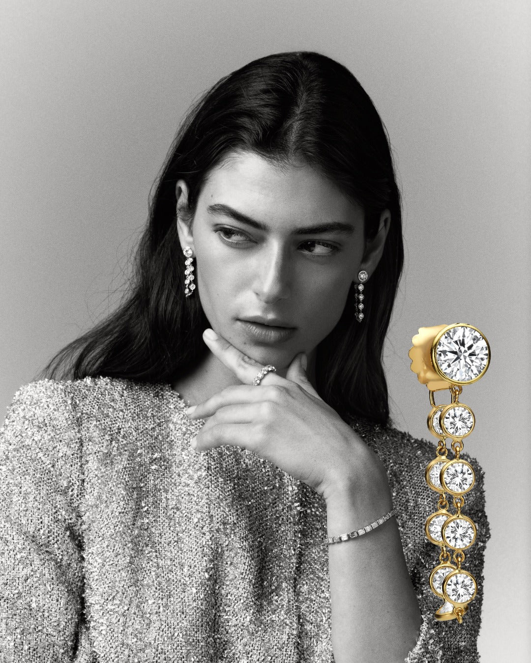 Radiant Round Drop Earrings