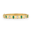 The Emilia Bangle in Emerald