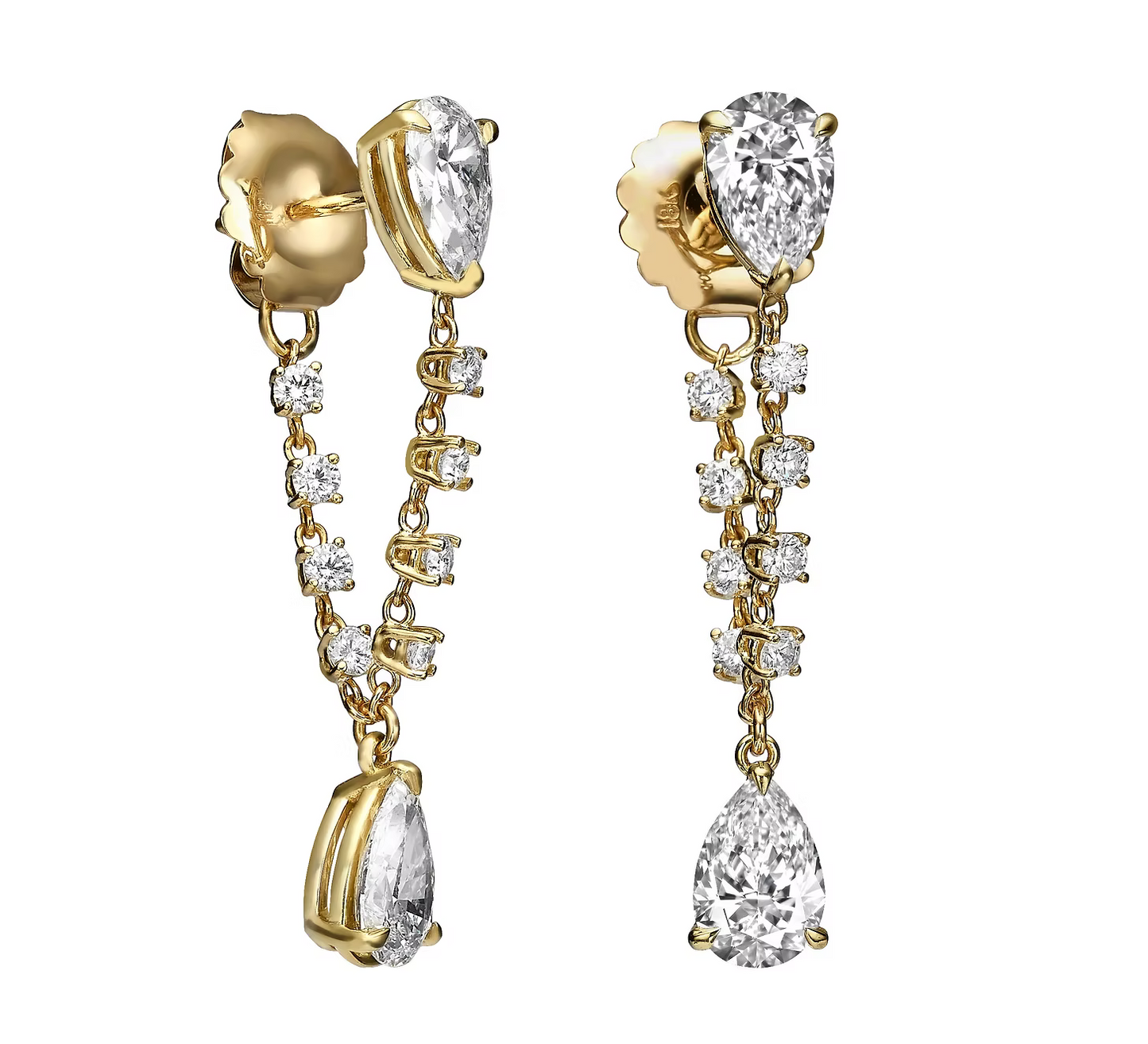 Chandelier Pear-Shape Drop Earrings