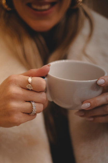 Double Pear-Shape Ring