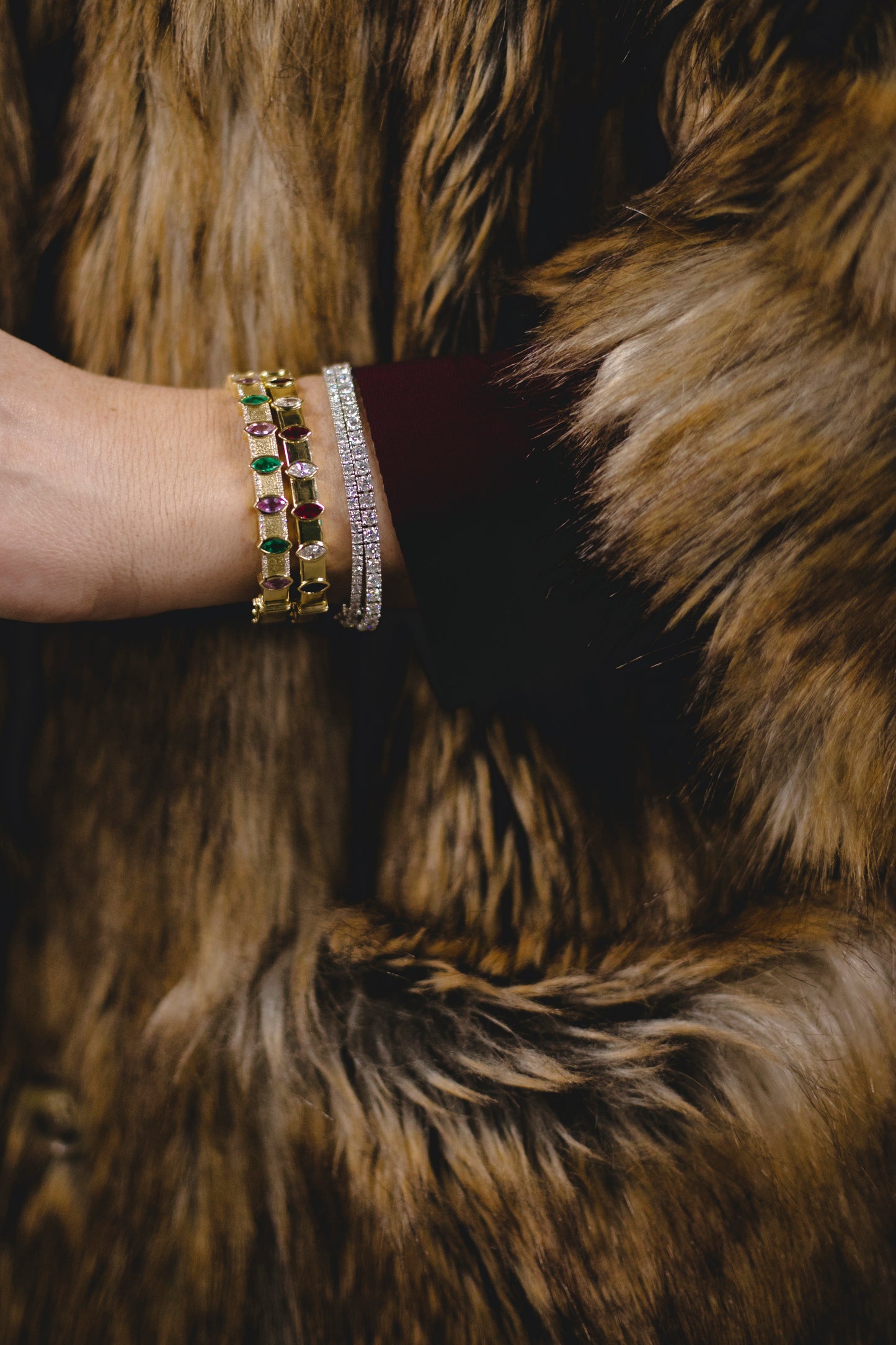 The Emilia Bangle in Ruby