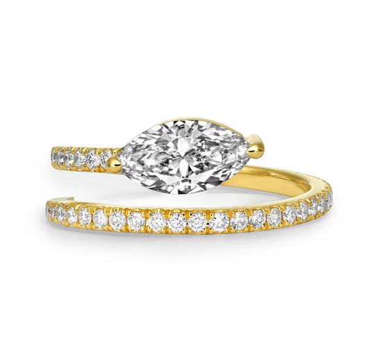 The Marquise Pavé Embrace Ring