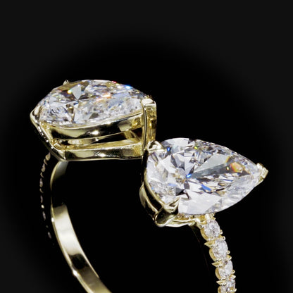 Double Pear-Shape Ring